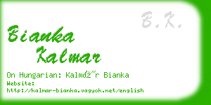 bianka kalmar business card